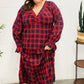 All I Want Red Plaid Elastic V Neck Tiered Maxi Dress