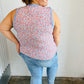 Coral & Denim Stripe Floral Print Tank Top