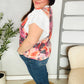 You Got This Floral Hacci TwoFer Short Ruffle Sleeve Blouse
