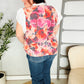 You Got This Floral Hacci TwoFer Short Ruffle Sleeve Blouse