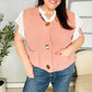 Classy Chic Gold Button Down Chunky Sweater Vest