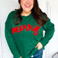 Be Merry Hunter Green Pop Up Lurex Sweater