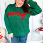 Be Merry Hunter Green Pop Up Lurex Sweater