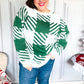 Under The Christmas Tree Green Plaid Soft Brushed Hairy Sweater