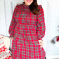 All I Want Hunter Red Plaid Check Woven Pocketed Dress