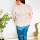 Be Charming Sky Blue Floral Print Elastic Neck Ribbon Tie Top