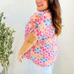 Beautiful You Ivory Floral Lace Frill Notch Neck Puff Sleeve Top