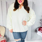 Lock Eyes Ivory Notched Neck With Patch Oversized Sweater