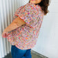 Plum Multicolor Boho Paisley Tie Neck Dolman Top