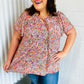 Plum Multicolor Boho Paisley Tie Neck Dolman Top