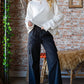 Busy Mornings Black Cargo Wide Leg Trousers
