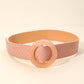 Buckle Me Beautiful Blush Faux Leather Belt