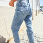 Judy Blue High-Rise Boyfriend Cuffed Hem Star Pocket Jeans