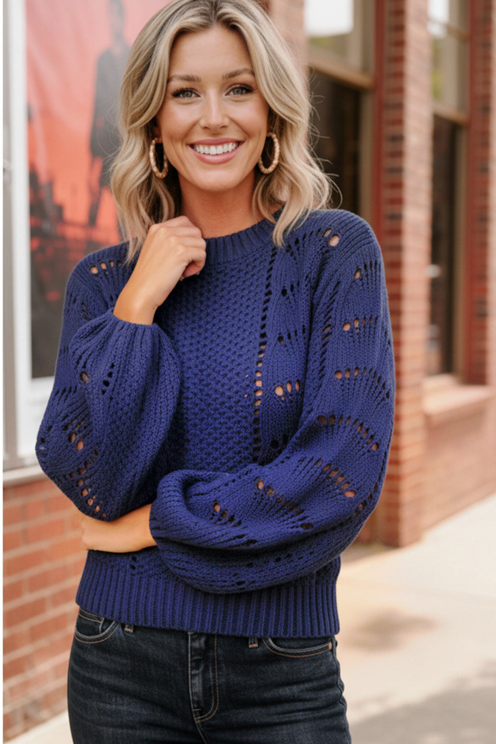 Blue Skies Crochet Pullover