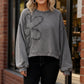 The Petal Pop Charcoal Pullover