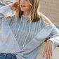 Adventure Ready Cold Shoulder Color Block Pullover Hoodie