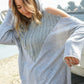 Adventure Ready Cold Shoulder Color Block Pullover Hoodie