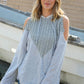 Adventure Ready Cold Shoulder Color Block Pullover Hoodie