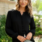 Effortlessly Edgy Button Down Blouse