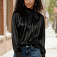 The Satin Scene High Neck Blouse