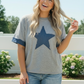 Reach For The Stars Denim Patch Sweatshirt Top