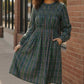 Cedar Lane Plaid Midi Dress