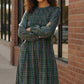 Cedar Lane Plaid Midi Dress