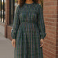 Cedar Lane Plaid Midi Dress