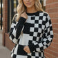 Pixel Perfect Black and White Pullover