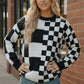 Pixel Perfect Black and White Pullover