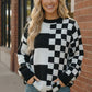 Pixel Perfect Black and White Pullover