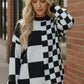 Pixel Perfect Black and White Pullover