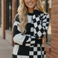 Pixel Perfect Black and White Pullover