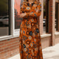 Groovy Garden Rust Maxi Dress