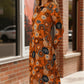 Groovy Garden Rust Maxi Dress