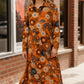 Groovy Garden Rust Maxi Dress