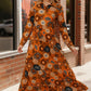 Groovy Garden Rust Maxi Dress