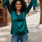 Teal Temptation Silk Blouse