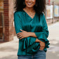 Teal Temptation Silk Blouse