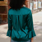 Teal Temptation Silk Blouse