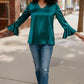 Teal Temptation Silk Blouse