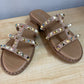 Nude Studded Sandals
