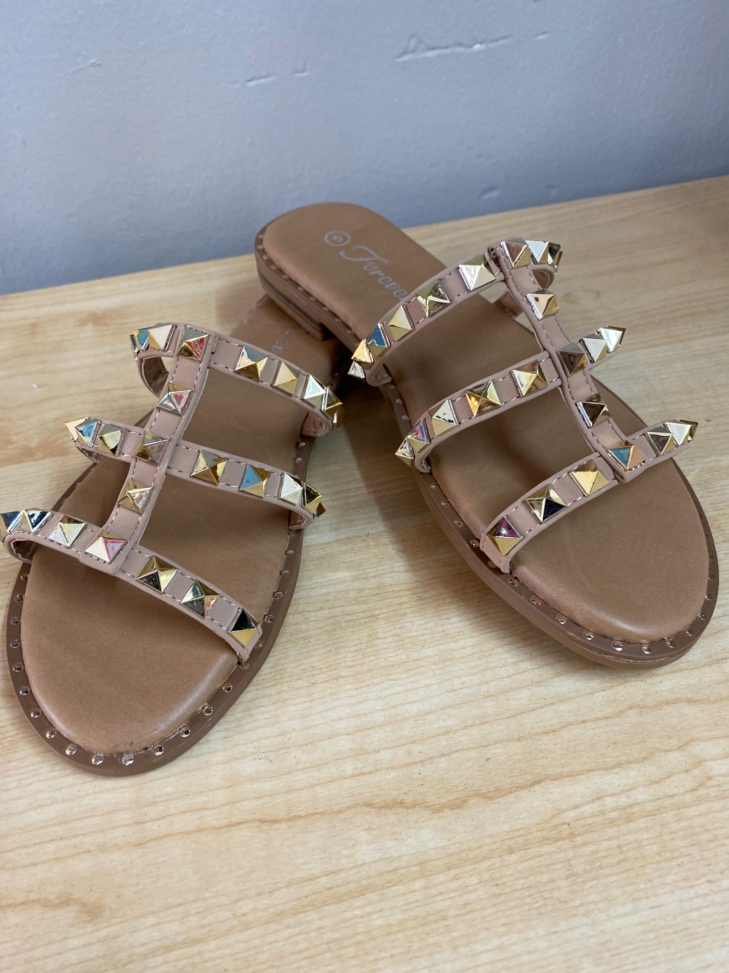 Nude Studded Sandals