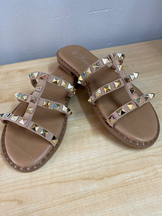 Nude Studded Sandals